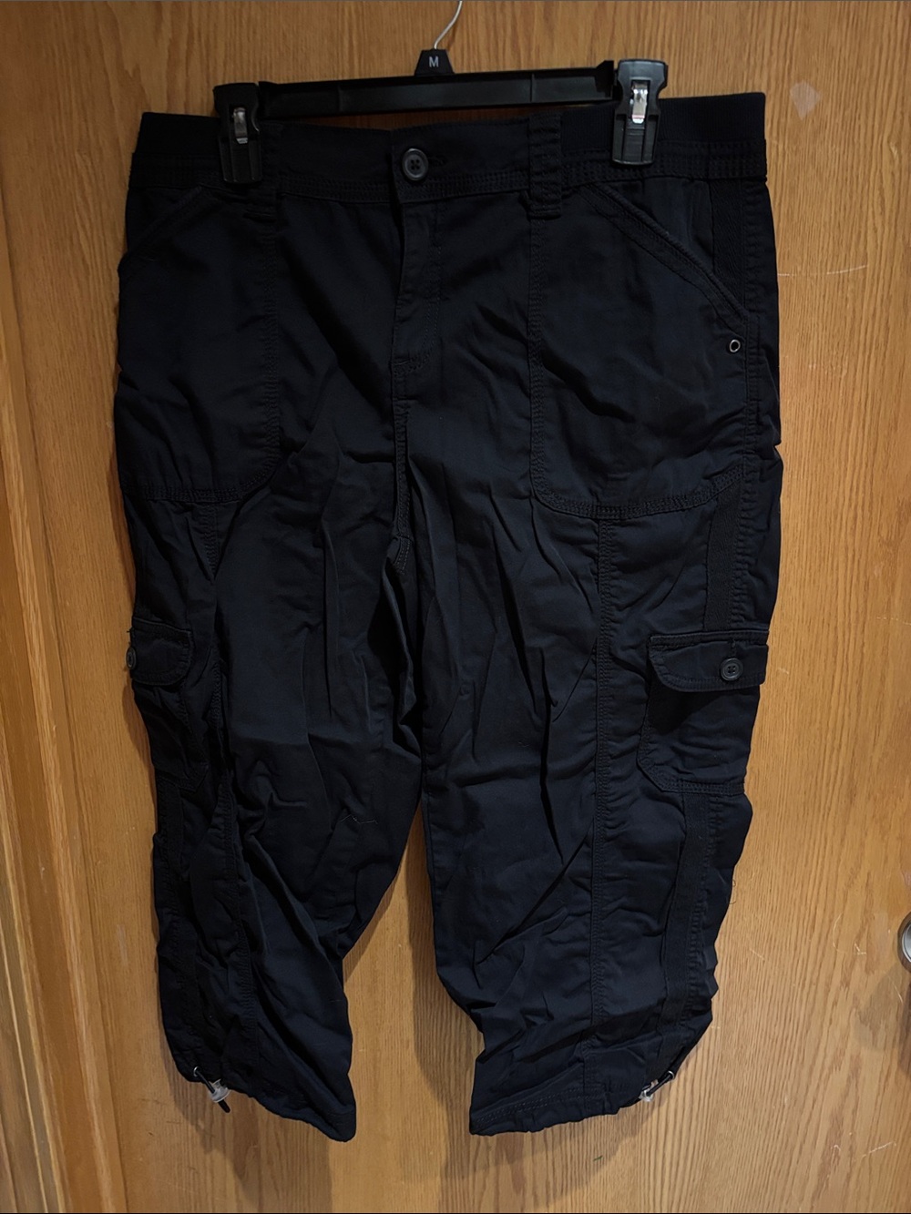 Style & Co. cargo capri pant, black, 12